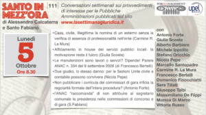 Santo in mezz’ora n. 111 di lunedì 5 ottobre